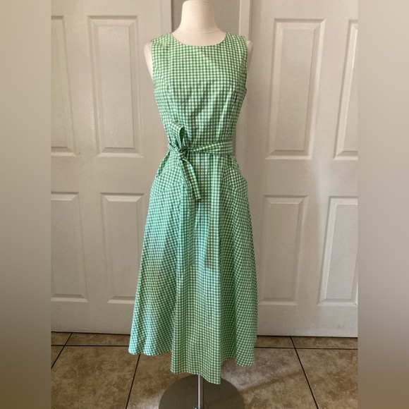 TOMMY Hilfiger Cotton Gingham fit & flare dress size 4 - Picture 4 of 12